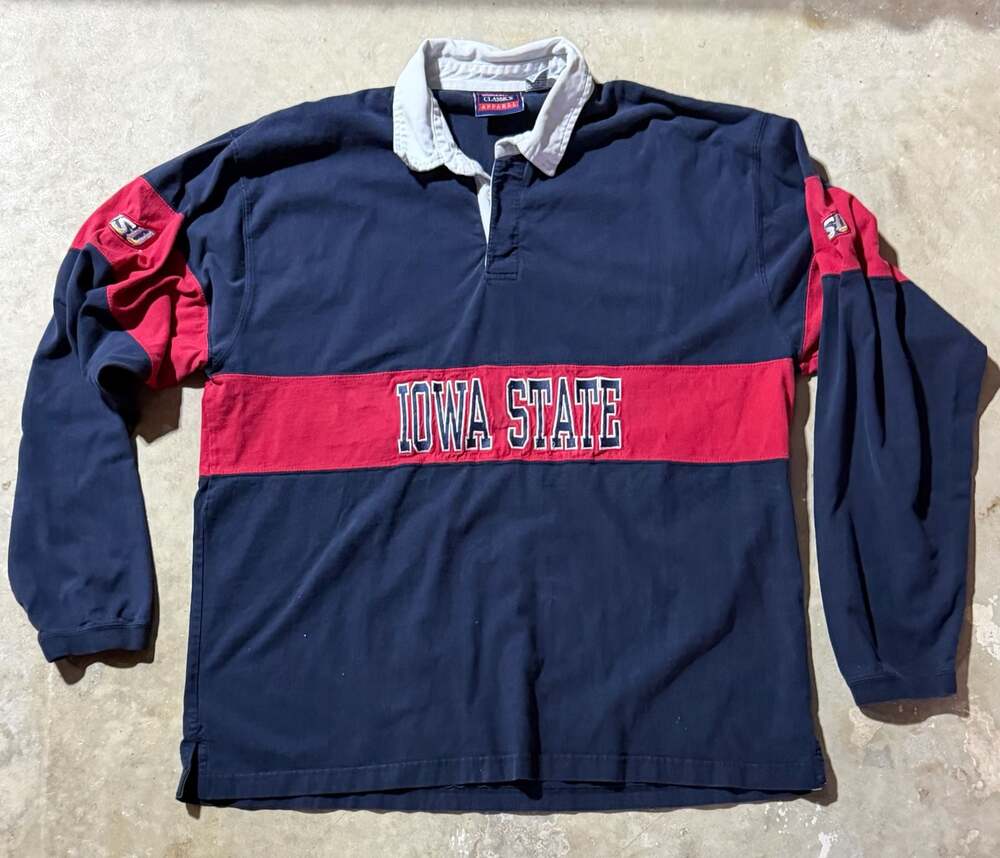 Varsity Classics Iowa State Cyclones Rugby Shirt XL Navy Red